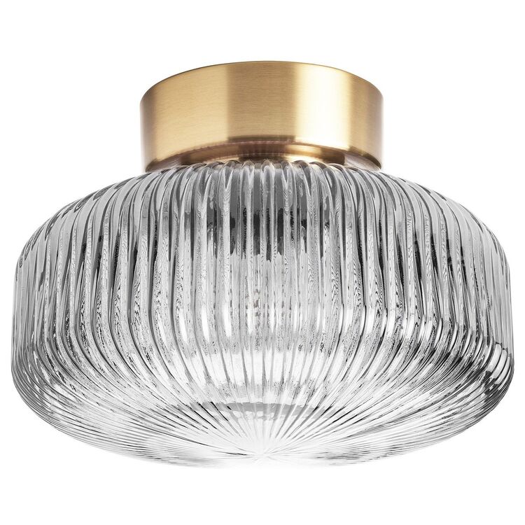 Plafonieră Ikea Solklint sticla 27cm (Alama/Gri)