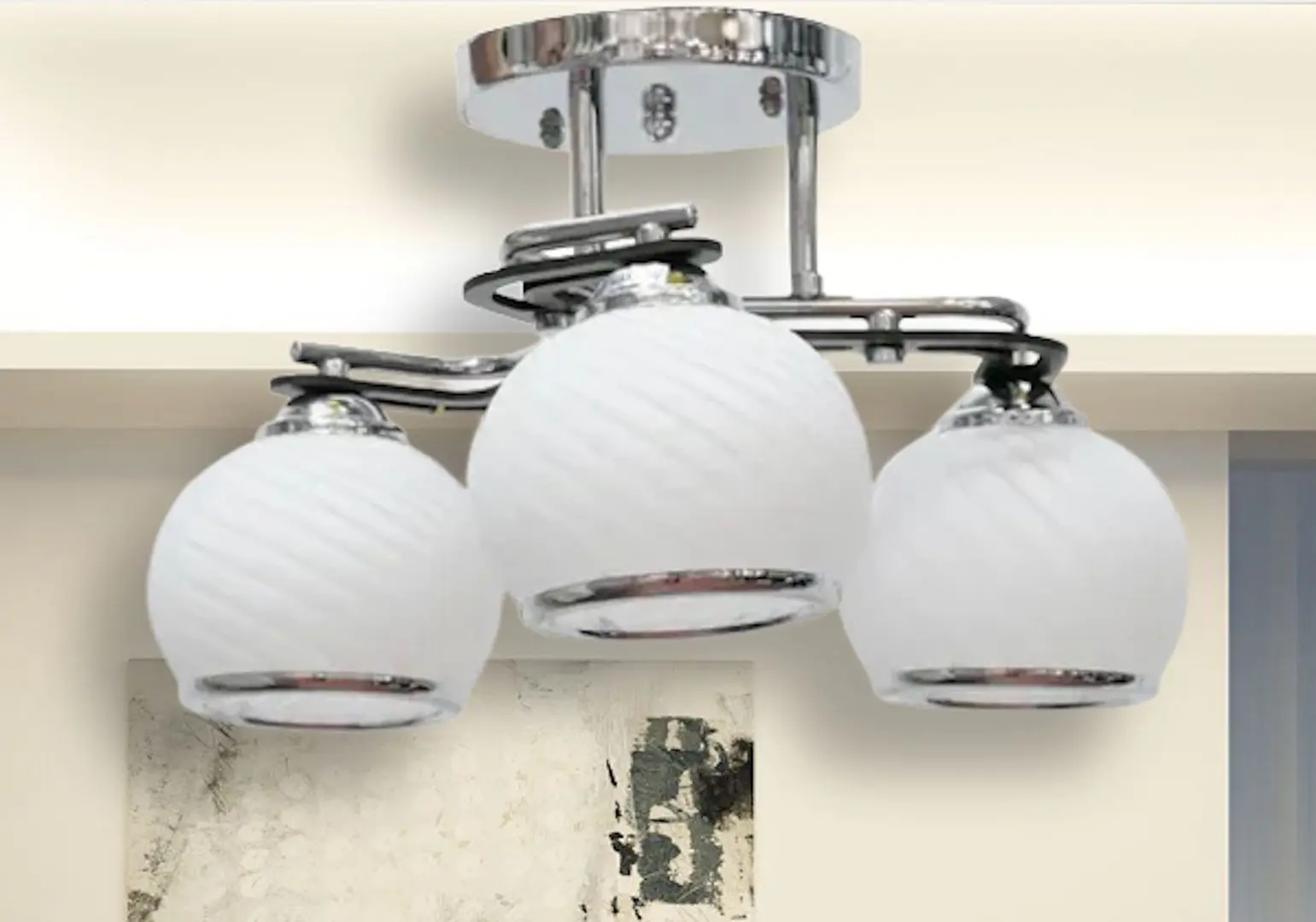 Lustra 06318/3 (Chrome/White)