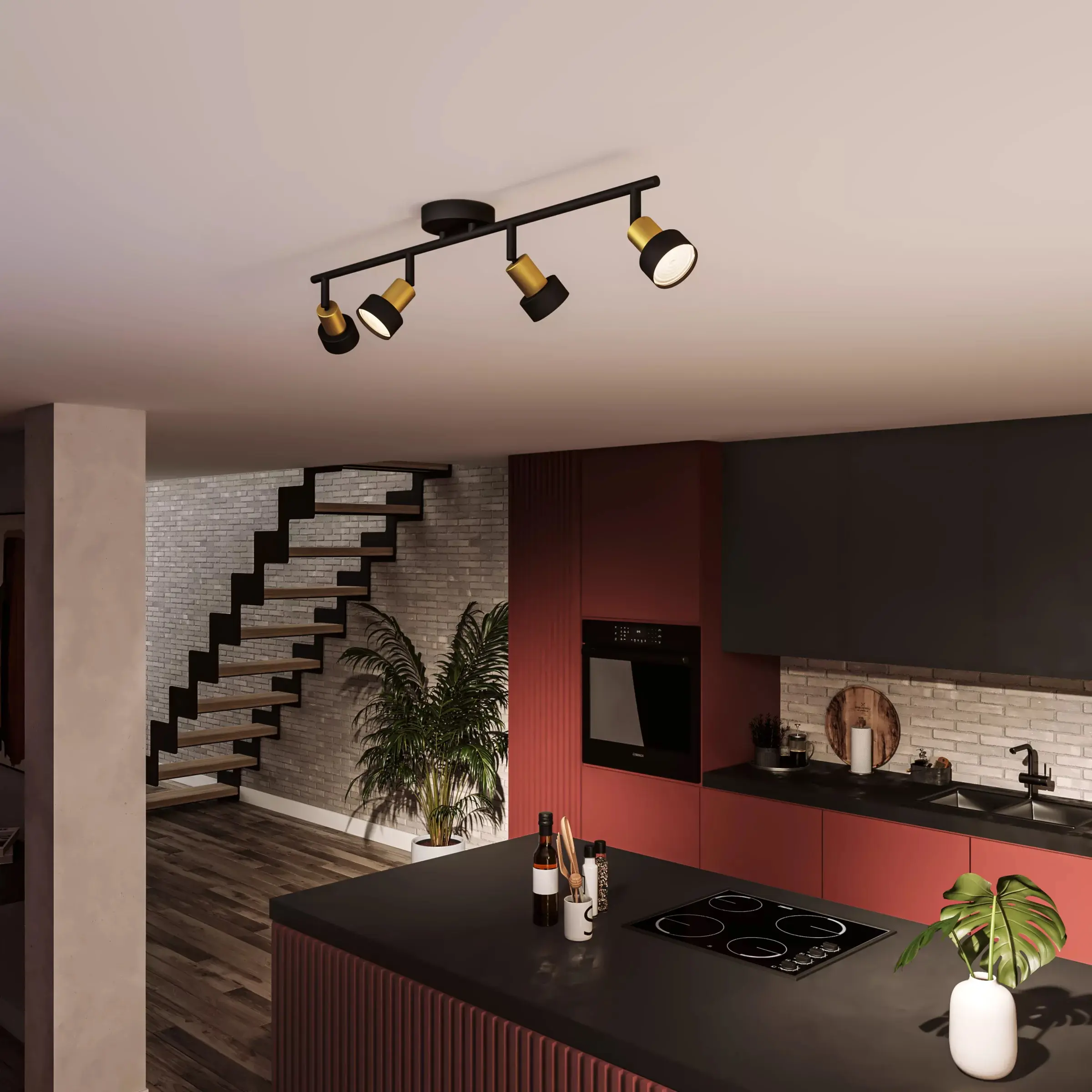 Plafoniera Philips Conduit Spotlight 4x (Black)