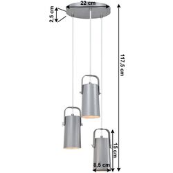 Lampa suspendata Tempo Kondela Devan LP9614 (Gray) Thumb