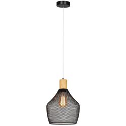 Lampa suspendata Tempo Kondela Kolen (Black/Natural)