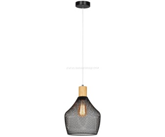 Lampa suspendata Tempo Kondela Kolen (Black/Natural)