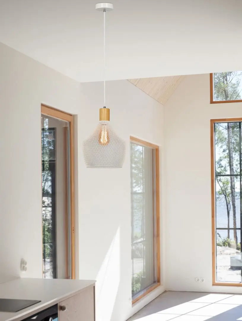 Lampa suspendata Tempo Kondela Kolen (White/Natural)