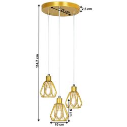 Подвесной светильник Tempo Kondela Okira Tip 1 (Gold) Thumb