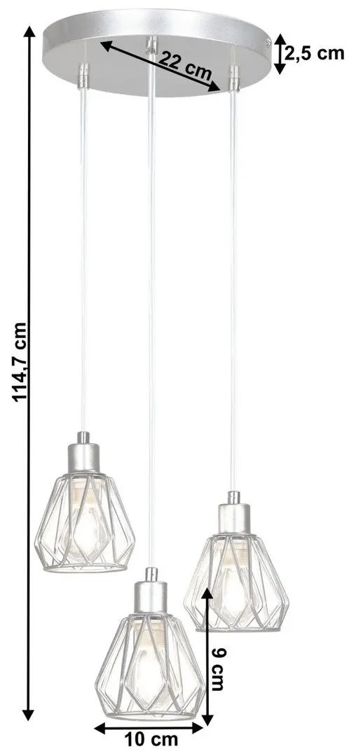 Подвесной светильник Tempo Kondela Okira Tip 1 (Silver)
