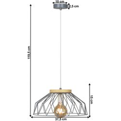Lampa suspendata Tempo Kondela Trex Tip 2 (Grey/Natural) Thumb