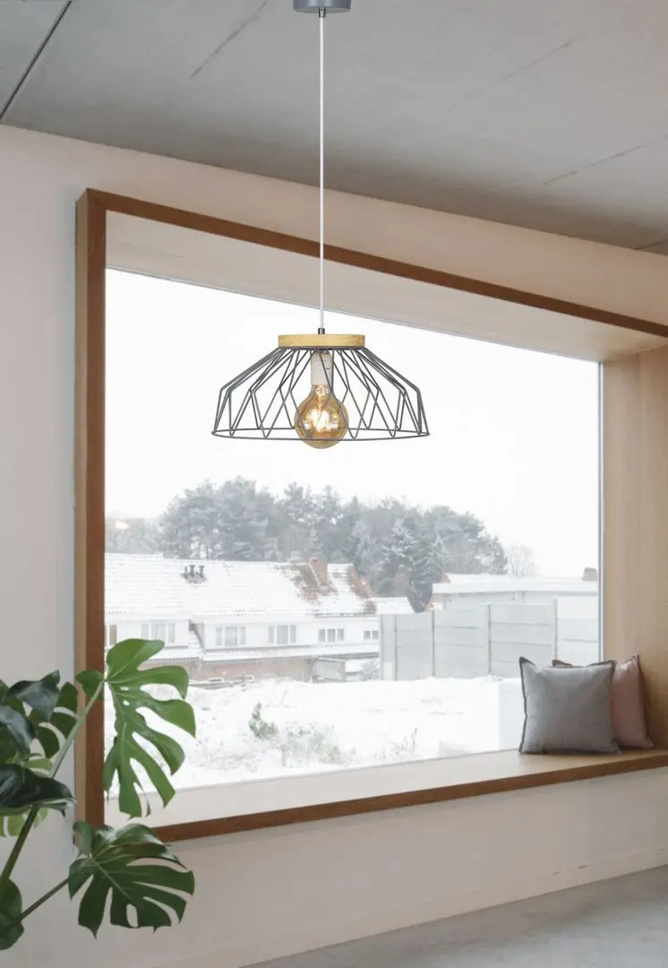 Lampa suspendata Tempo Kondela Trex Tip 2 (Grey/Natural)