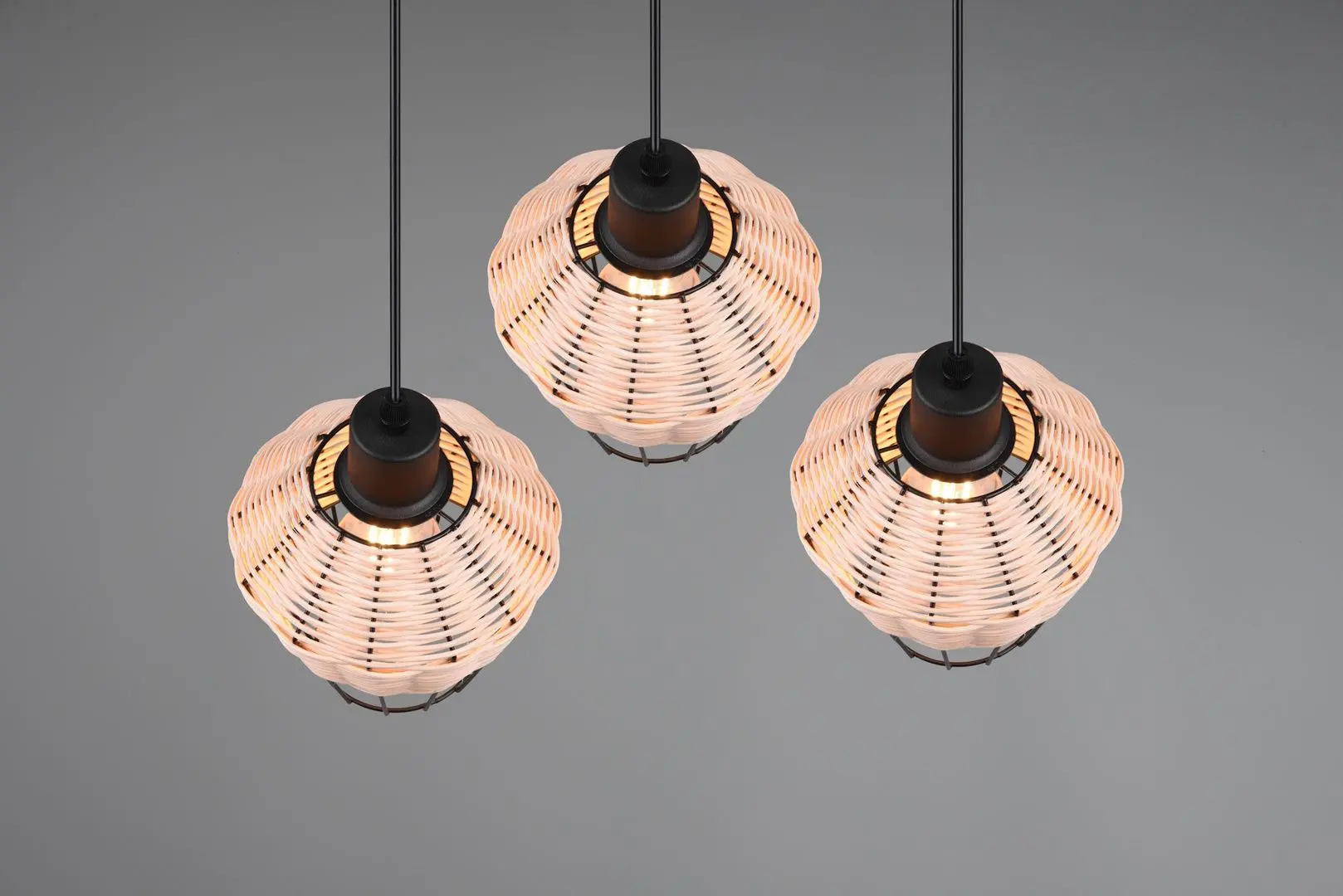 Lampa suspendata Trio Borka R31263336 (Black/Wood)