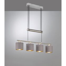 Подвесной светильник Trio Garda (Nickel Matte/Taupe) Thumb