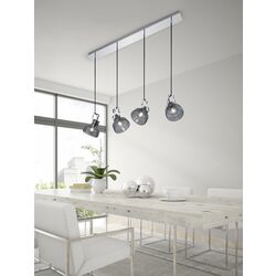 Подвесной светильник Trio Kolani 4xE14 (Chrome/Smoke) Thumb