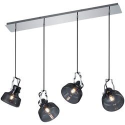 Lampa suspendata Trio Kolani 4xE14 (Chrome/Smoke)