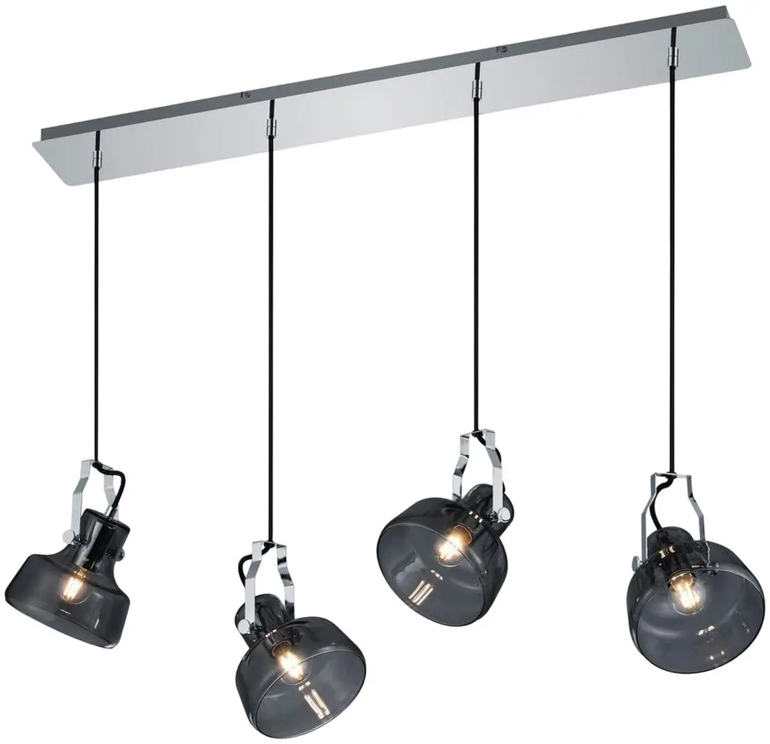 Подвесной светильник Trio Kolani 4xE14 (Chrome/Smoke)