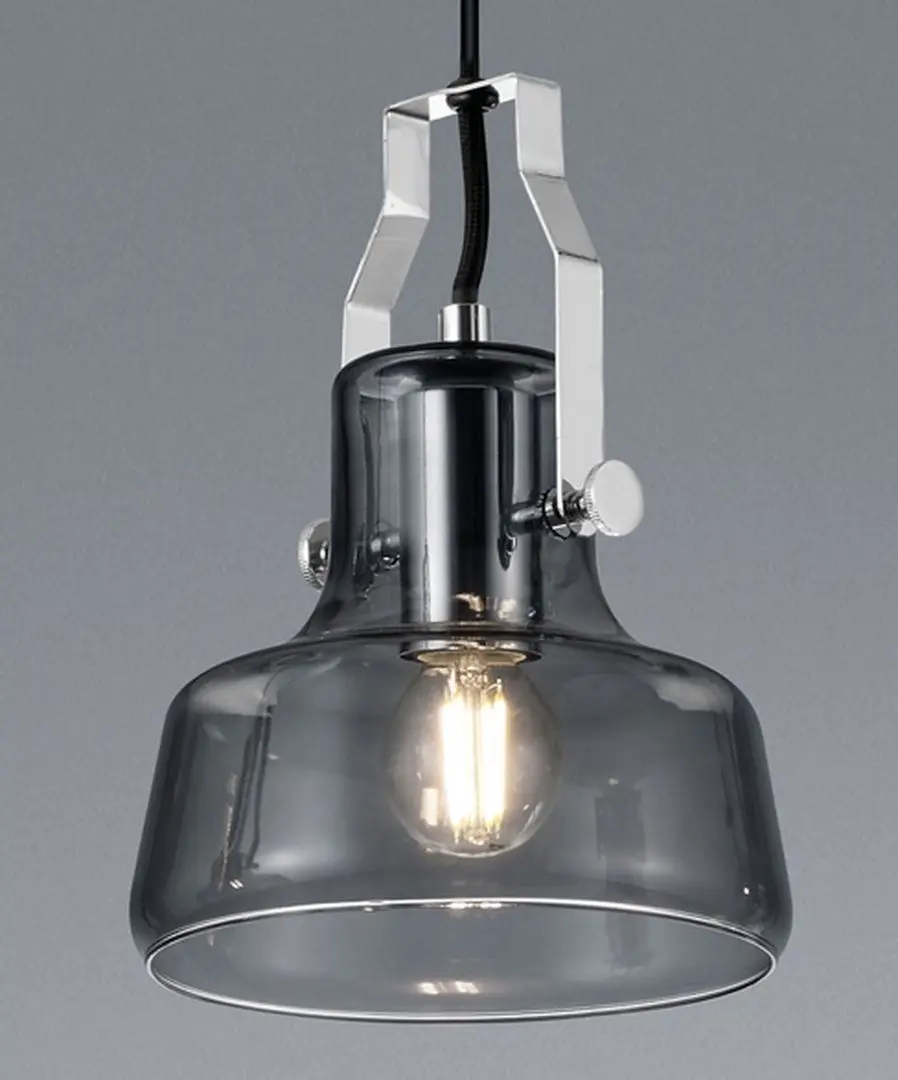 Подвесной светильник Trio Kolani (Chrome/Smoke)