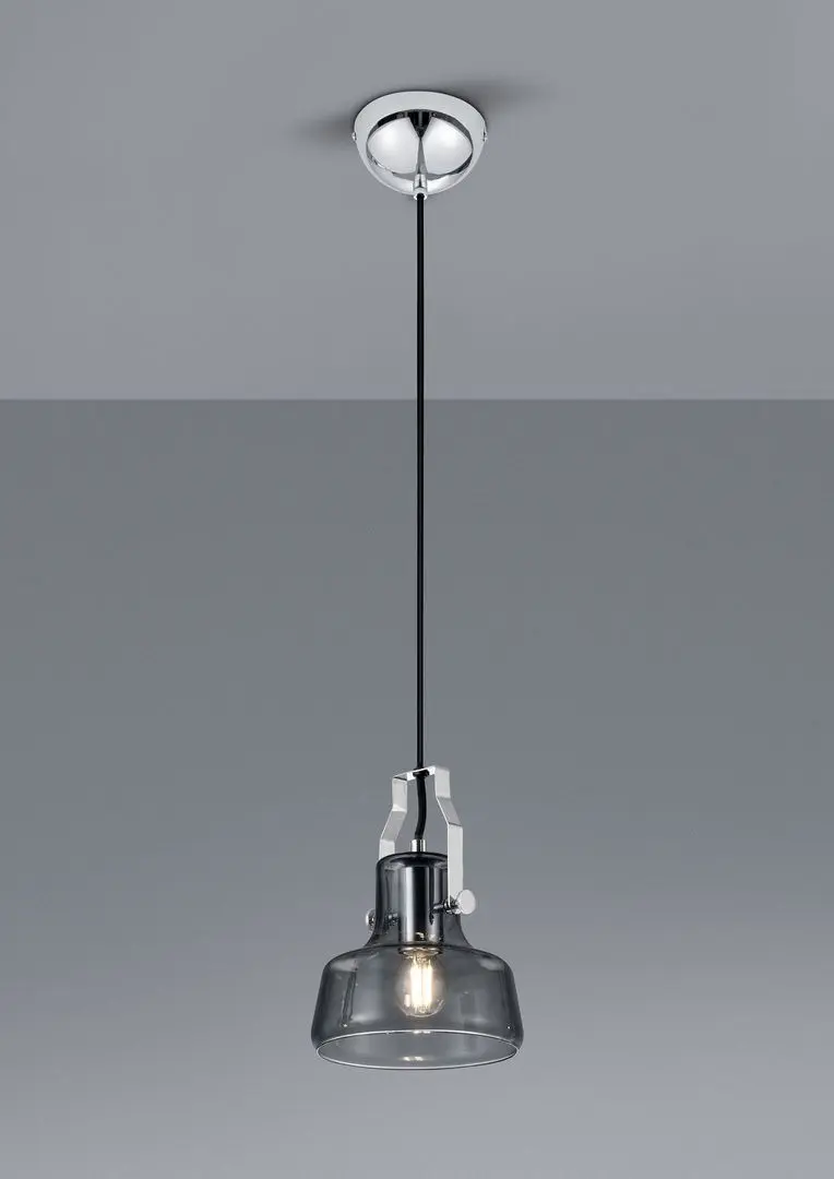 Подвесной светильник Trio Kolani (Chrome/Smoke)