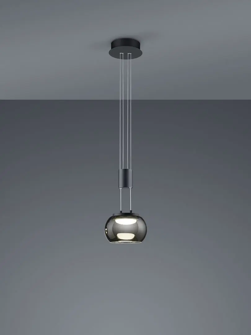 Подвесной светильник Trio Madison 342010132 (Black Matte)