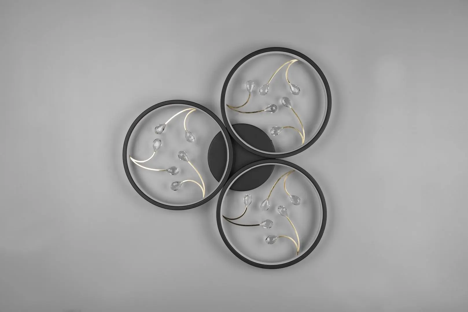 Plafoniera Trio Groovy 642110332 (Black Matte)