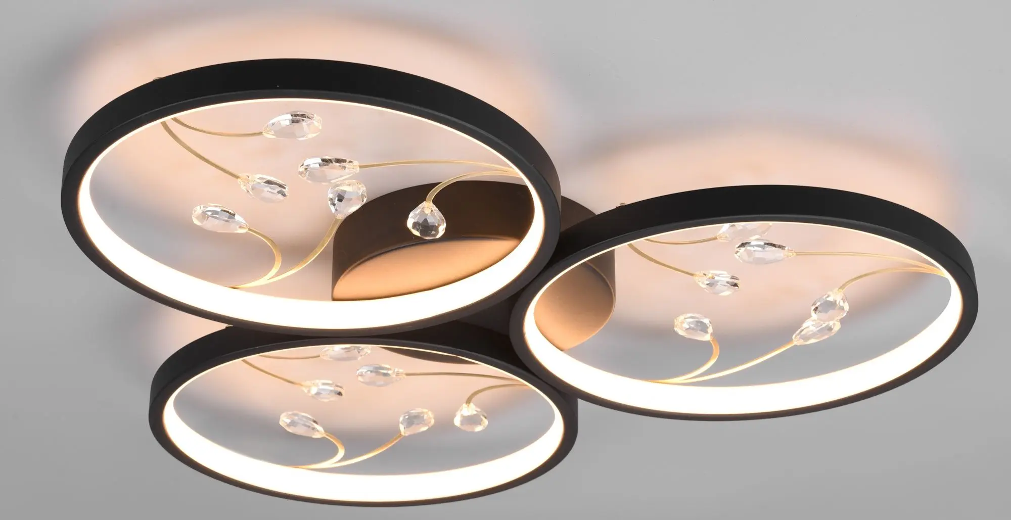 Plafoniera Trio Groovy 642110332 (Black Matte)