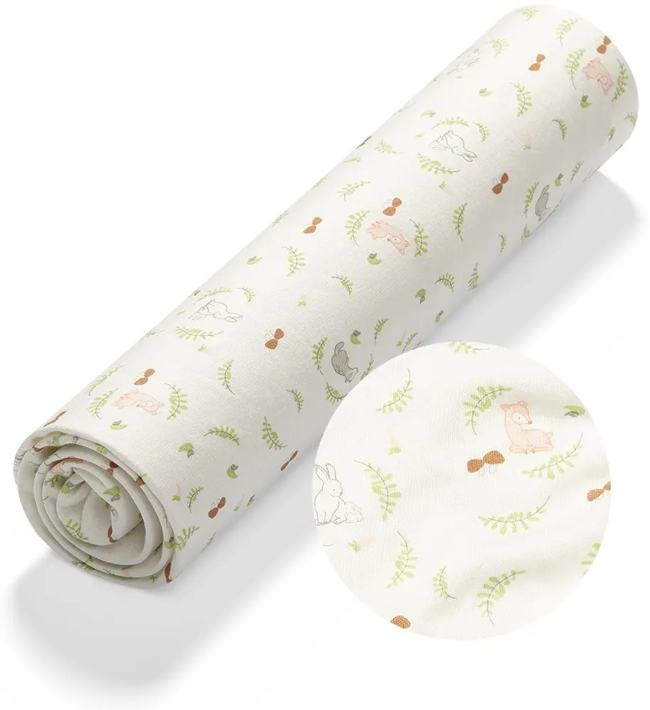 Простынь на резинке BabyOno Forest 120x60 (White) - 2