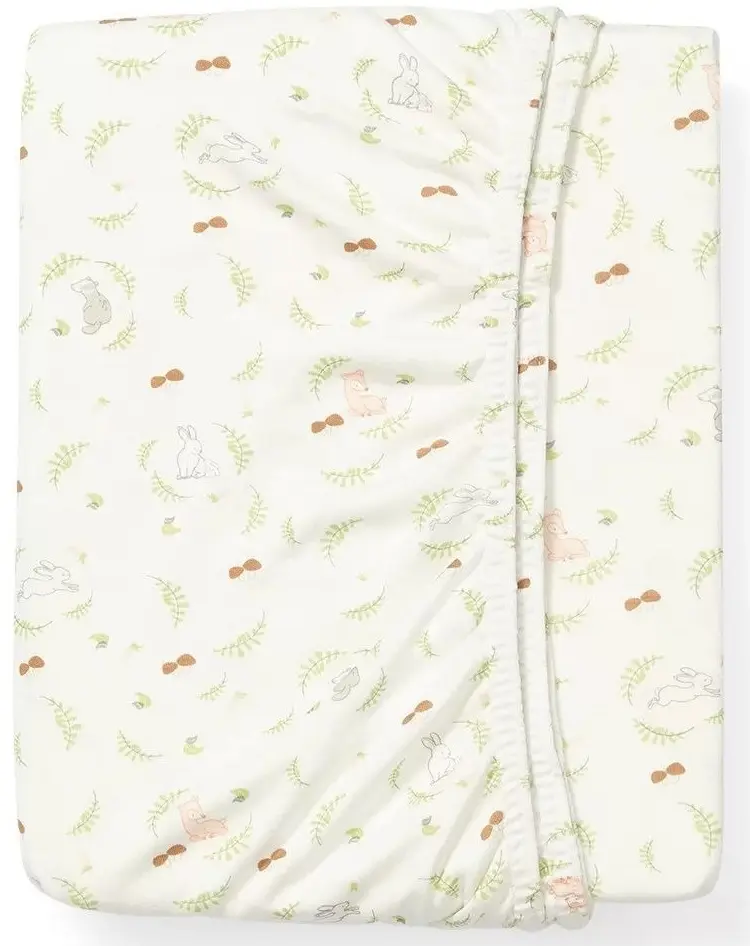 Простынь на резинке BabyOno Forest 120x60 (White)