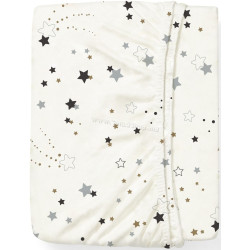 Простынь на резинке BabyOno Stardust 120x60 (White)