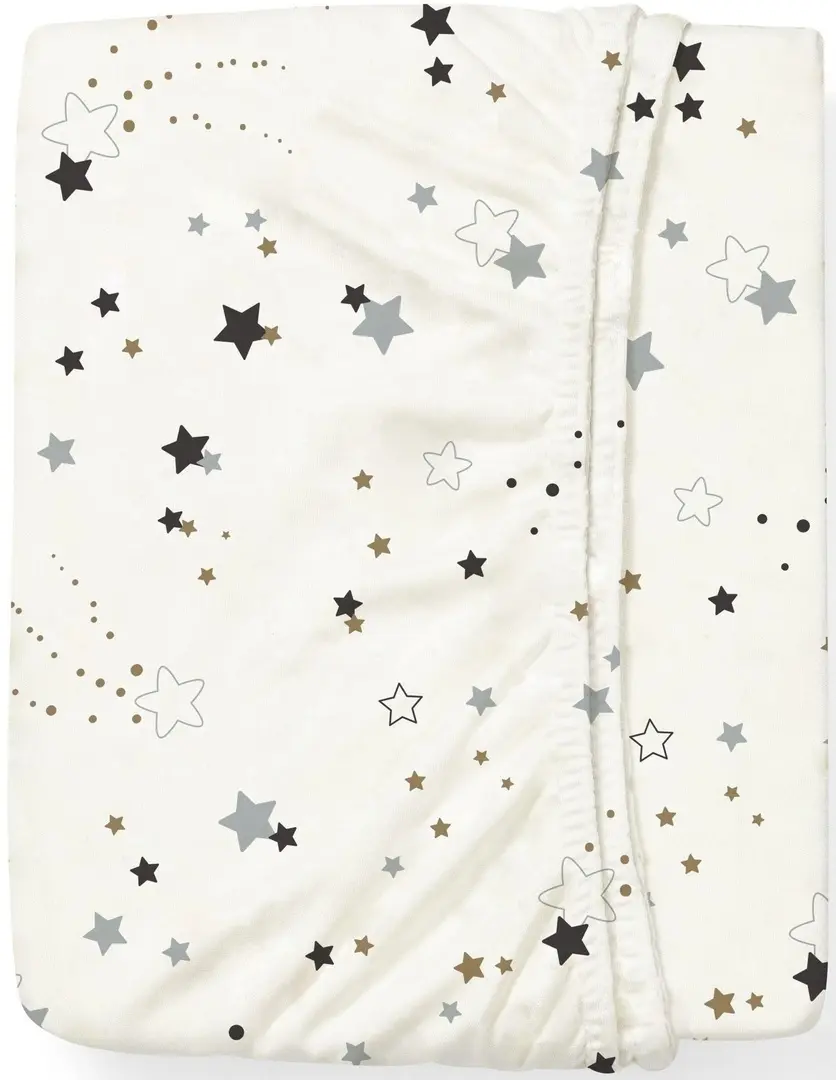 Простынь на резинке BabyOno Stardust 120x60 (White)