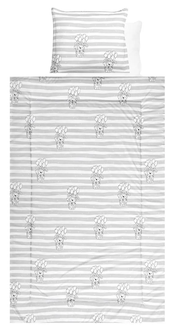 Детское постельное белье Bertoni (Lorelli) Lily Ranforce Striped (Grey) - 2