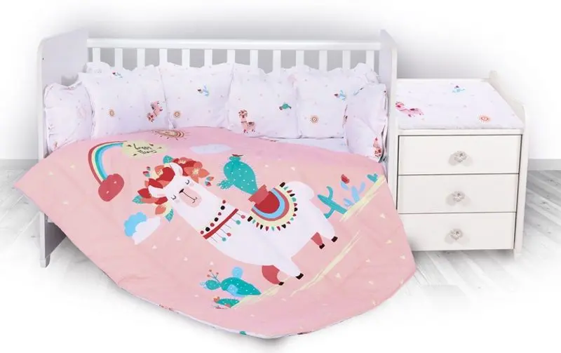 Детское постельное белье Bertoni (Lorelli) Trend Happy Lama Set (Pink)