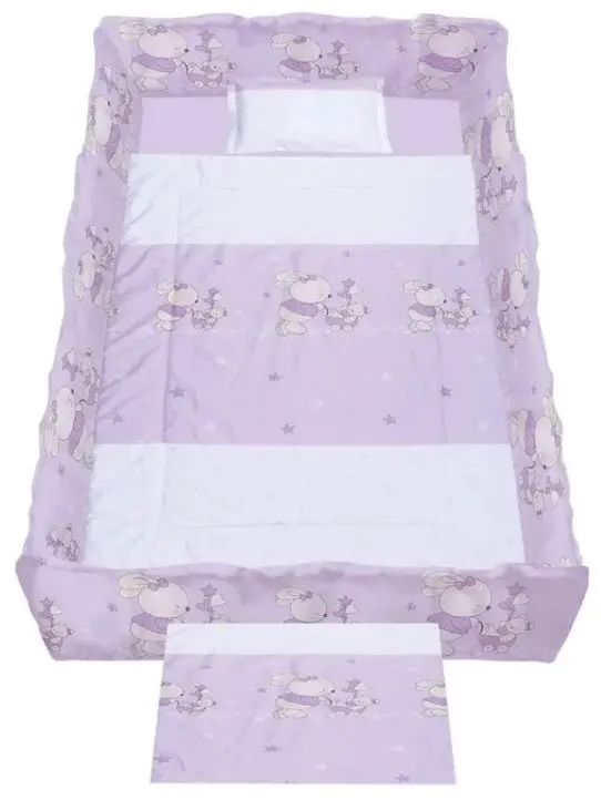 Lenjerie de pat Bertoni (Lorelli) Trend Ranforce Set Bunnies Purple (20800053101)