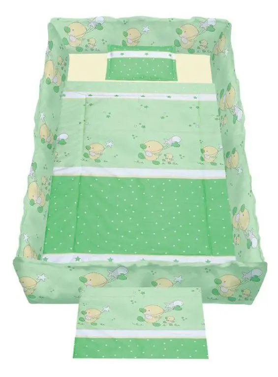 Lenjerie de pat Bertoni (Lorelli) Trend Ranforce Set Little Ducks Green (20800052803)