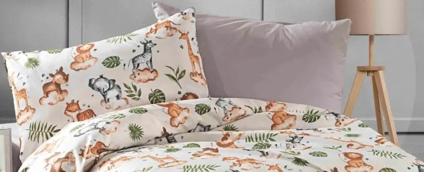 Постельное белье Cottony Animalute Euro (White/Latte)