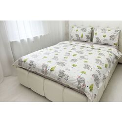 Постельное белье Cottony Elefantei 1P (White/Multicolor) Thumb