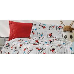 Постельное белье Cottony Fotbalistii 1P (White/Red) Thumb