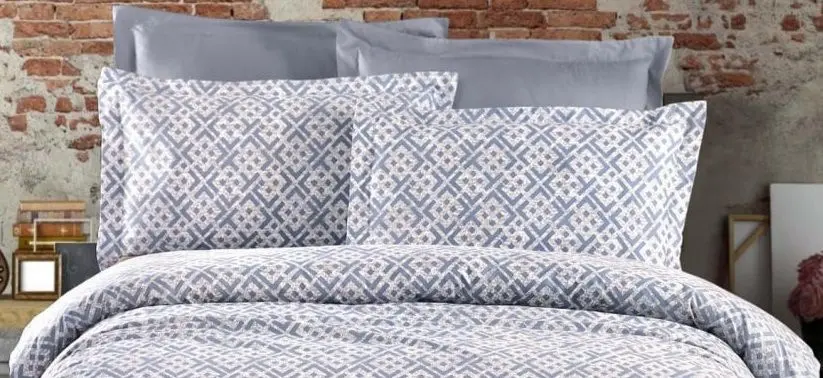 Постельное белье Cottony Labirint Euro (White/Grey)