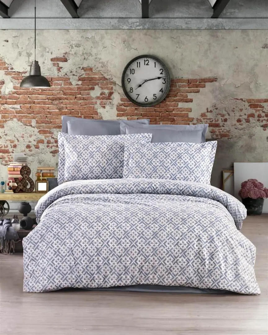 Постельное белье Cottony Labirint Euro (White/Grey)