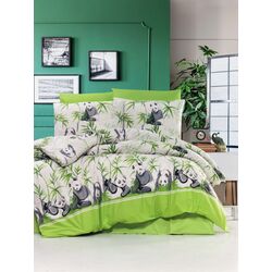 Постельное белье Cottony Panda Verde Poplin Euro