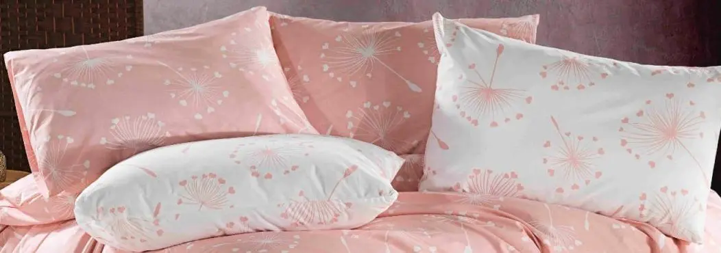 Постельное белье Cottony Papadie cu Inimioare 2P (Pink)