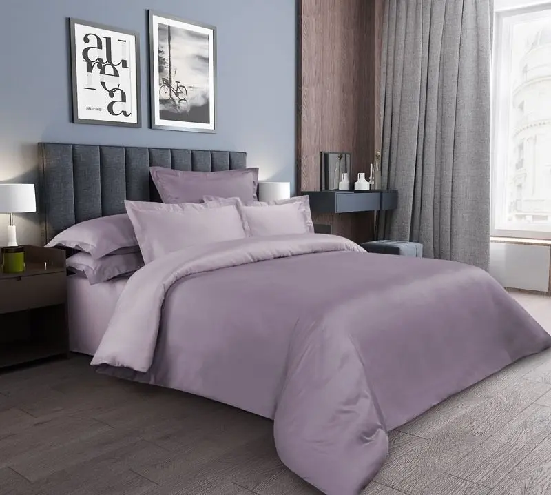 Постельное белье Cottony Satin de Lux Mouve Deschis/Inchis Uniton Euro