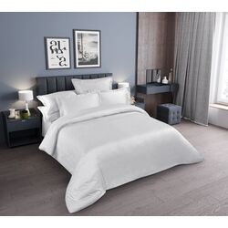 Lenjerie de pat Cottony Satin de Lux Perla Alba Uniton 2P