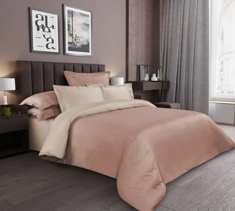 Постельное белье Cottony Satin de Lux Rust/Ivory Uniton Euro