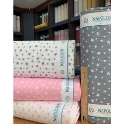 Lenjerie de pat Cottony Stelute 1P (White/Grey) Thumb