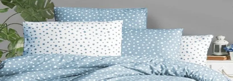 Постельное белье Cottony Stelute Euro (White/Blue)