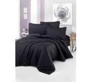 Lenjerie de pat Cottony Stripe Satin de Lux Black 1P