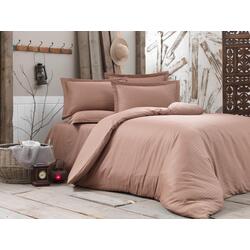 Постельное белье Cottony Stripe Satin de Lux Brown 2P