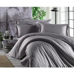 Постельное белье Cottony Stripe Satin de Lux Charcoal Euro