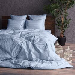 Постельное белье Cottony Stripe Satin de Lux Light Blue 2P Thumb