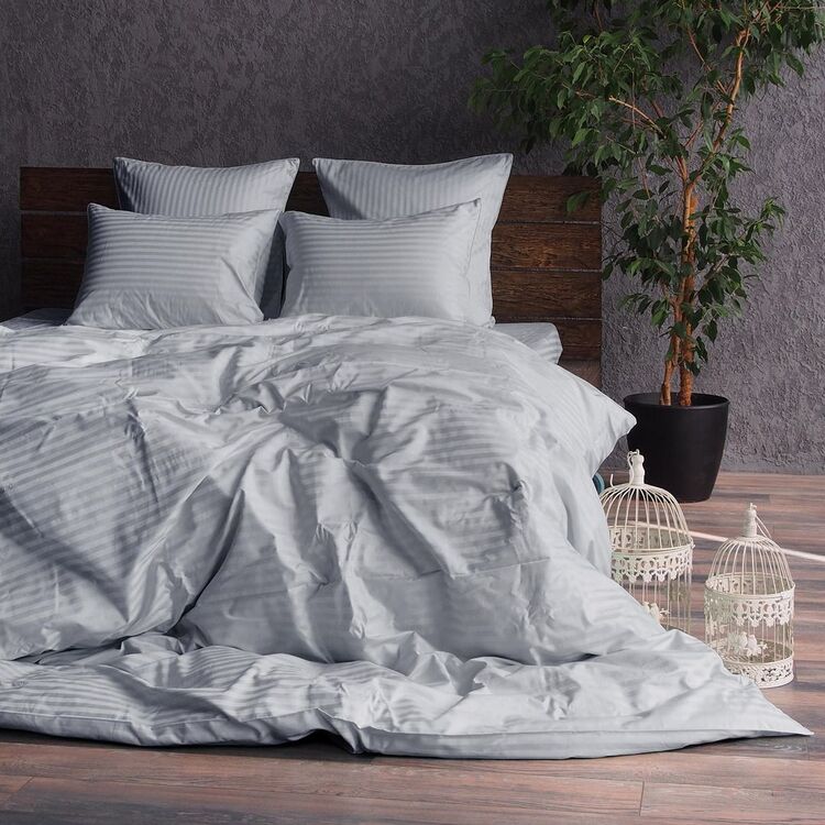 Cottony Stripe Satin de Lux Light Gray