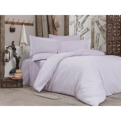 Lenjerie de pat Cottony Stripe Satin de Lux Light Pink №5 Euro