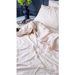 Постельное белье Cottony Stripe Satin de Lux Peach №3 Euro Thumb
