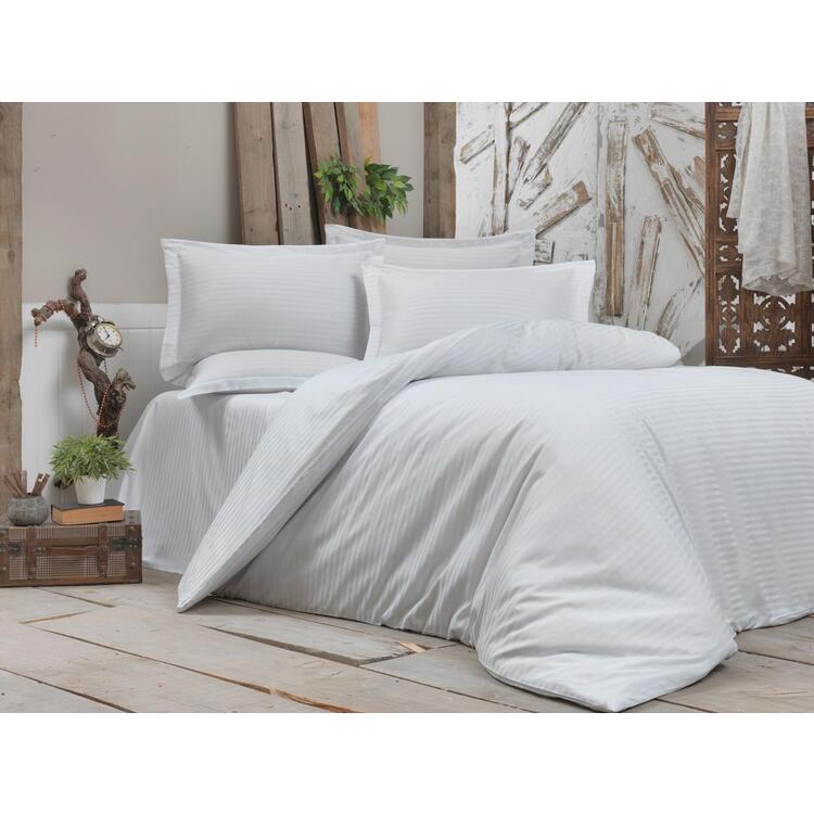Cottony Stripe Satin de Lux Perla Alba