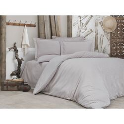 Lenjerie de pat Cottony Stripe Satin de Lux Vizon Euro